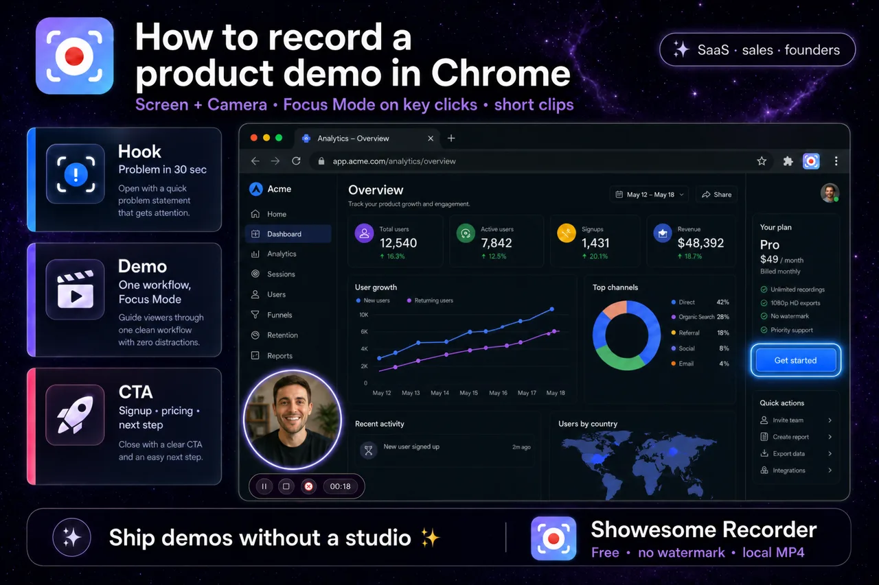 How to record a product demo in Chrome