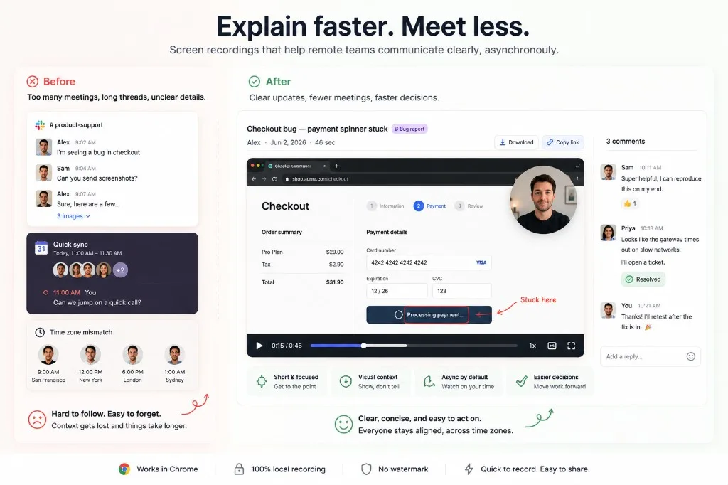 Screen recording tips for remote teams